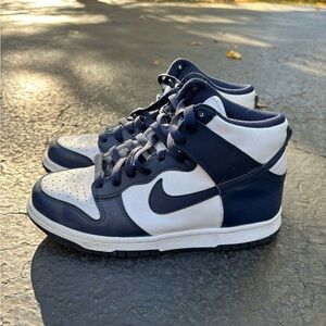 navy nike dunk high